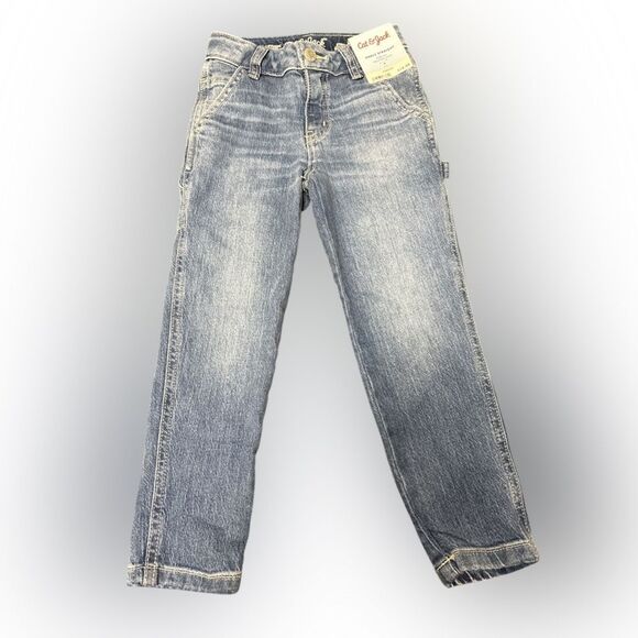 Nwt Boys size 4 cat & jack ankle straight adjustable waist jeans distressed - Picture 1 of 2